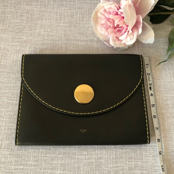 NWT Céline Leather Clutch with Flap - Picture 3 of 7